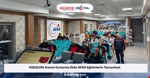 KIZILELMA Arama Kurtarma Ekibi AFAD Eğitimlerini Tamamladı