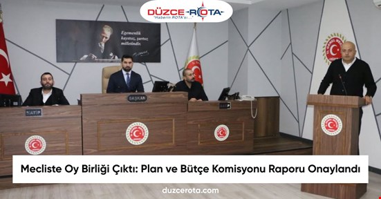 Mecliste Oy Birliği Çıktı: Plan ve Bütçe Komisyonu Raporu Onaylandı
