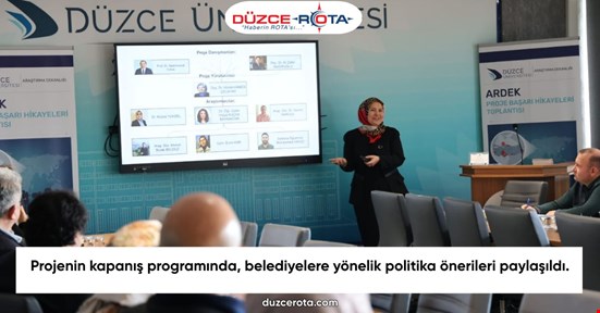 Projenin kapanış programında, belediyelere yönelik politika önerileri paylaşıldı.