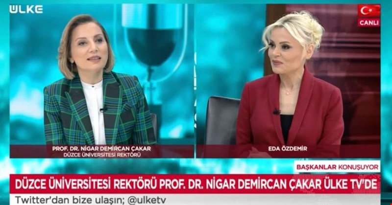 Rektör Çakar Ülke TV’de Üniversitenin Çalışmalarını ve Yeniliklerini Anlattı