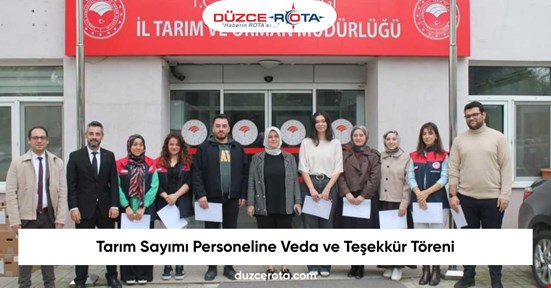 Tarım Sayımı Personeline Veda ve Teşekkür Töreni