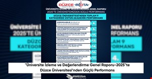 "Üniversite İzleme ve Değerlendirme Genel Raporu-2025"te Düzce Üniversitesi’nden Güçlü Performans