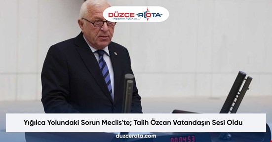 Yığılca Yolundaki Sorun Meclis'te; Talih Özcan Vatandaşın Sesi Oldu