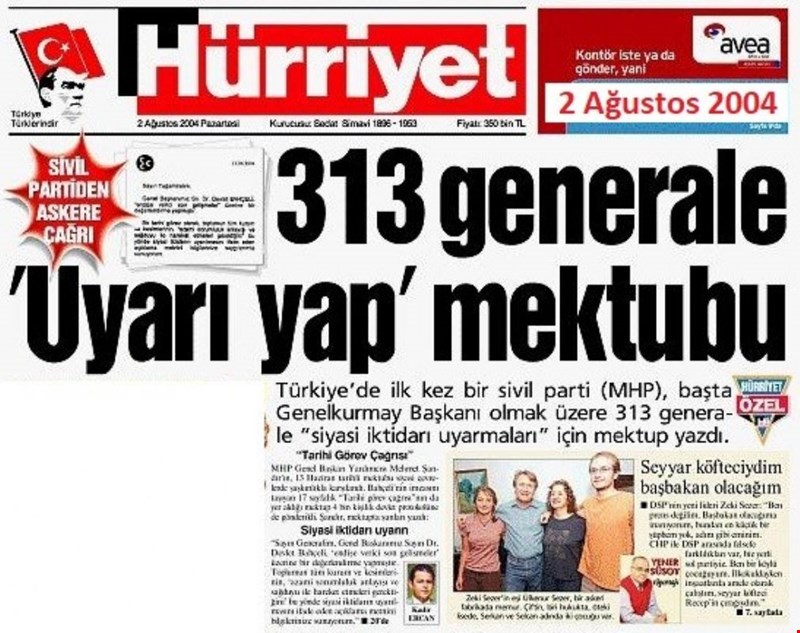 Bahçeli 2004’te 313 muvazzaf generale ‘Hükümete uyarı yapın’ mektubu yazmıştı