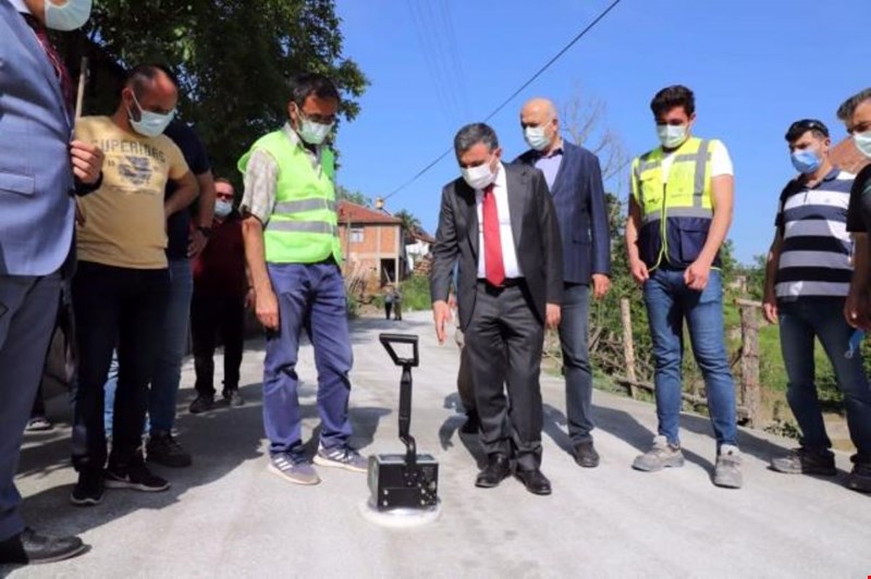 Düzce'de yollar beton oluyor