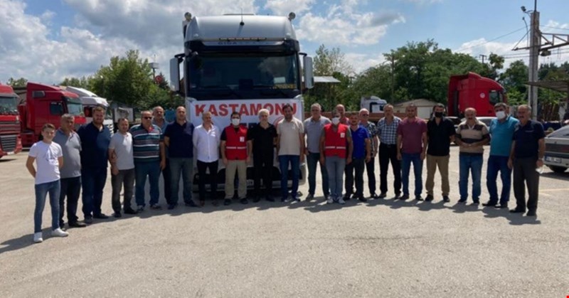 Düzce'den Kastamonu'ya ikinci yardım tırı!