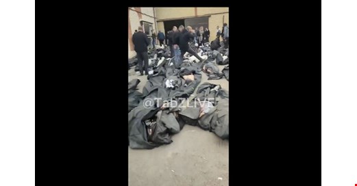 İran’dan şok edici görüntüler: Adli Tıp bahçesinde yüzden fazla ceset torbası