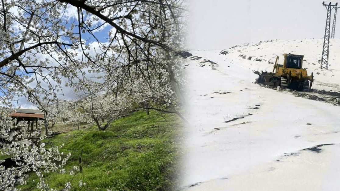 Batı'da bahar havası, Doğu'da kar yağışı