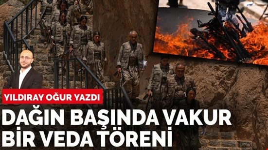 Dağın başında vakur bir veda töreni…