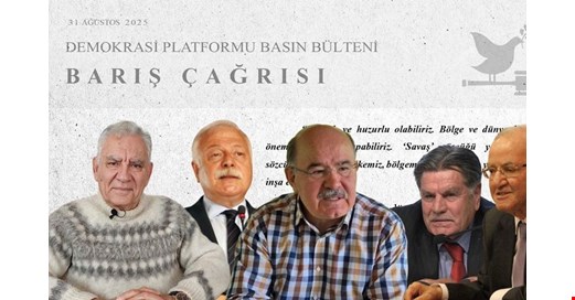 Demokrasi Platformu’ndan iki dilde “Barış Çağrısı”