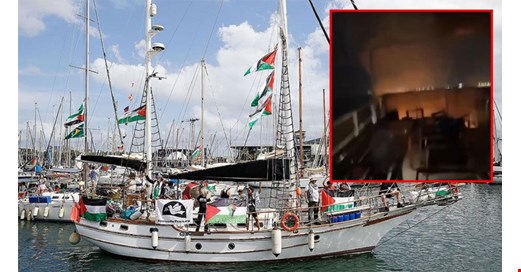 Küresel Sumud Filosu'na dron saldırısı: Ana gemi alev aldı
