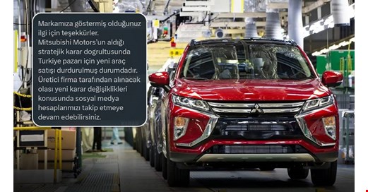 Mitsubishi Türkiye'den çekilmiş olabilir