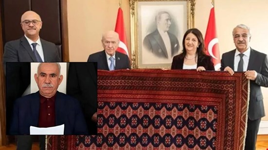 Öcalan Bahçeli'ye kilim hediye etti: Bu kilime Barış ve Demokrasi adını veriyorum