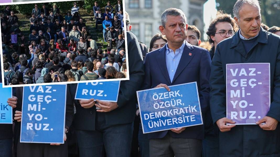 Özgür Özel Boğaziçi’nde 1261. gün eylemine katıldı: Köklü kurumlar taşıyıcı kolondur