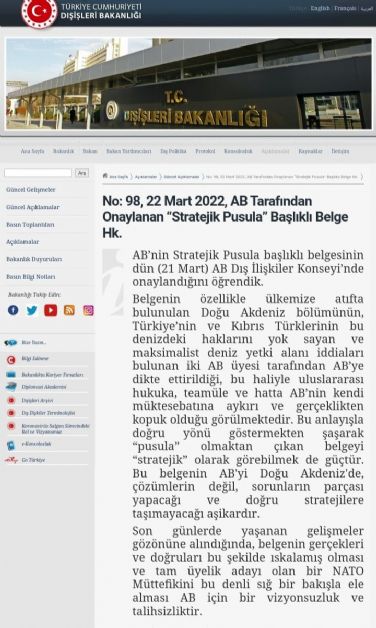 Türkiye'den AB'ye Tepki 