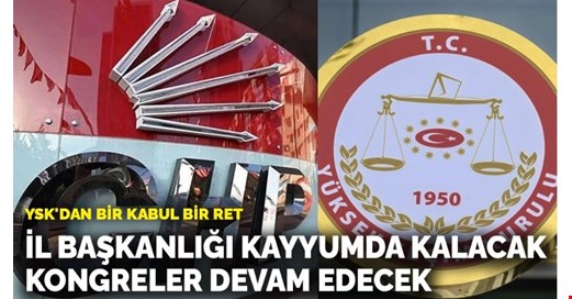 YSK'dan bir kabul bir ret: İl başkanlığı kayyumda kalacak, kongreler devam edecek