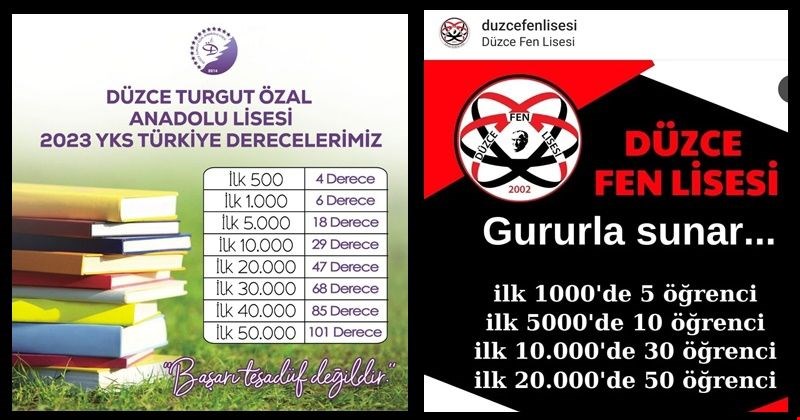 2 okuldan dikkat çeken başarı
