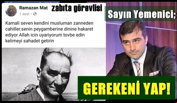 Akçakoca Belediyesi Zabıtasından Atatürke Hakaret!