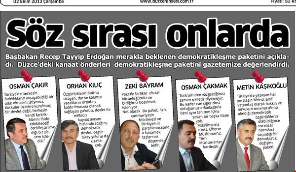 Demokratikleşme paketi ile ilgili söz sırası sivil toplumda...