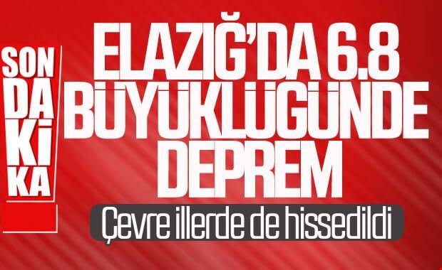 Elazığda 6,6 büyüklüğünde deprem!