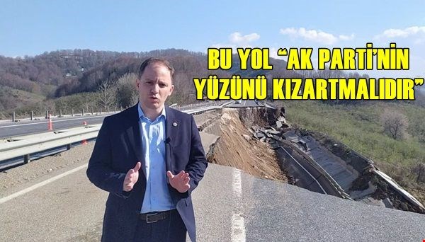 Çöken Akçakoca - Düzce Yolunu İnceleyen Yavuzyılmaz: