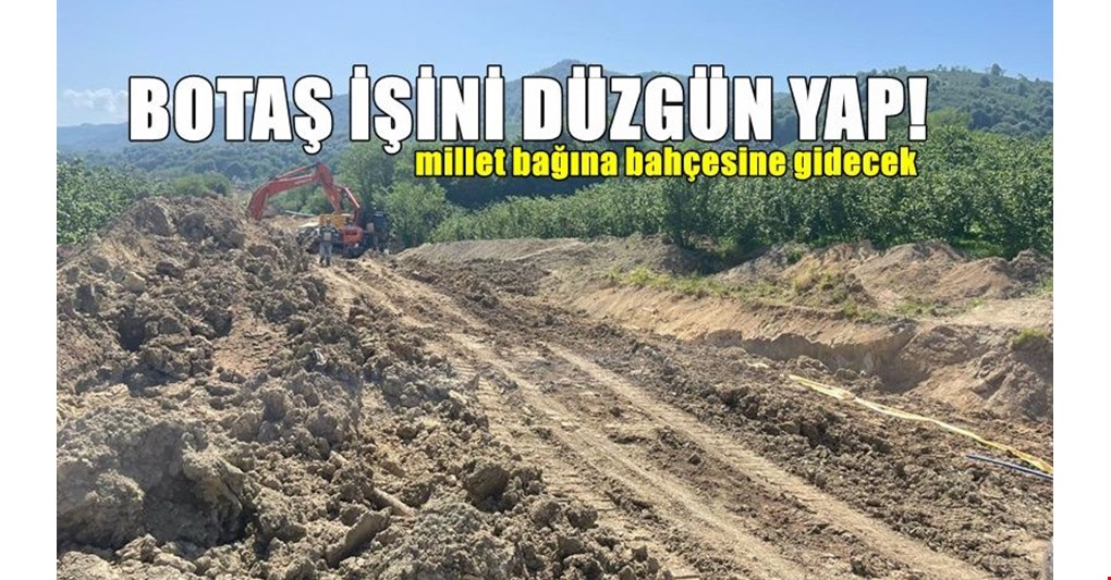Doğalgaz boru hattı köylüleri mağdur etti