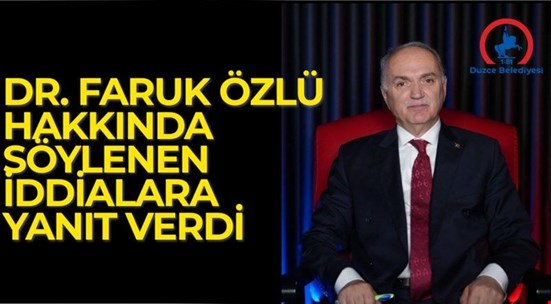 DR. FARUK ÖZLÜ’NÜN  HAYIRSEVERLER İLE İLGİLİ BASIN AÇIKLAMASI
