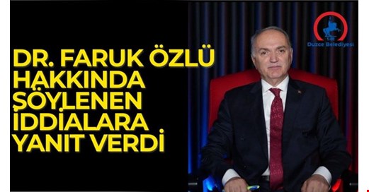 DR. FARUK ÖZLÜ’NÜN HAYIRSEVERLER İLE İLGİLİ BASIN AÇIKLAMASI