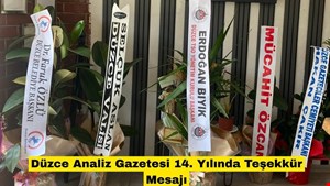 Düzce Analiz Gazetesi 14 Yaşında