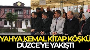 DÜZCE'de  "YAHYA KEMAL KİTAP KÖŞKÜ" AÇILDI