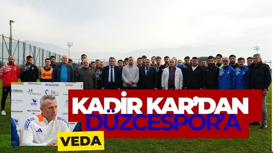 Kadir Kar, Düzcespor Teknik Direktörlüğünü bıraktı