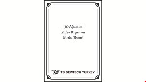 TB SEWTECH TURKEY 30 Ağustos Zafer Bayramını Kutladı.