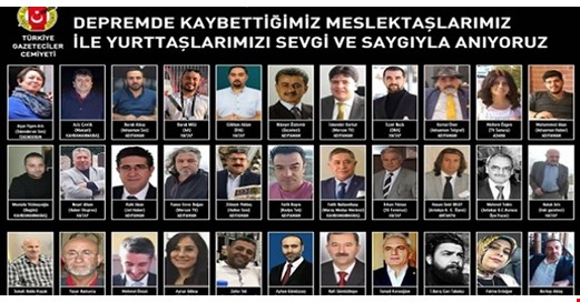 TGC, DEPREMDE “ÖLEN GAZETECİLER" ile yurttaşları sevgi ve saygıyla andı