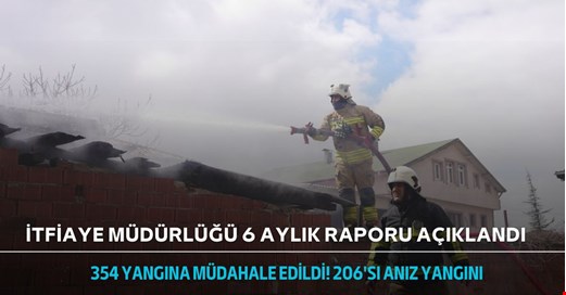İtfaiye ekipleri 6 ayda 354 yangın söndürdü