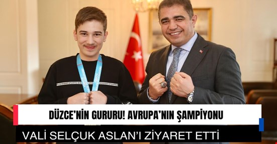 Şampiyon karateci Vali Aslan’ı ziyaret etti