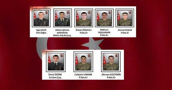 Şehit sayısı 8’e yükseldi. Yürekler dağlandı