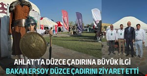 Ahlat’ta kurulan Düzce çadırına büyük ilgi