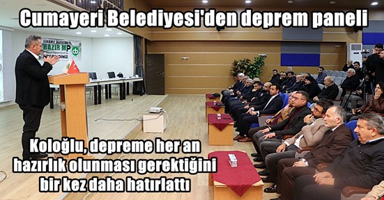 Başkan Koloğlu, “Depreme karşı herkes tedbir almalı”