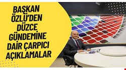 Başkan Özlü, Düzce TV ekranlarında tüm merak edilenleri cevapladı