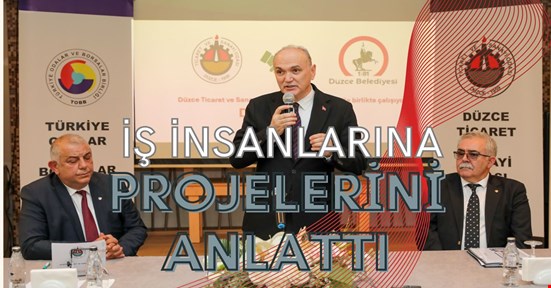 Başkan Özlü projelerini iş insanlarına anlattı