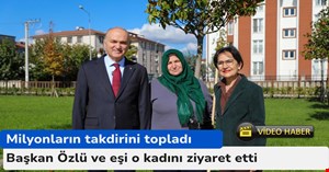 Başkan Özlü’den temizlik görevlisi kadına ziyaret! O anlar tüm Türkiye’nin kalbine dokundu