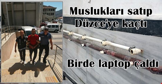 Cami musluklarını çaldı Düzce’de yakalandı