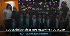 Çocuk üniversitesinde mezuniyet coşkusu