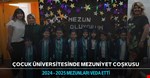 Çocuk üniversitesinde mezuniyet coşkusu