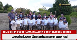 Cumhuriyet İlkokulu öğrencilerinden ‘Temiz Şehir Düzce’ kampanyasına destek