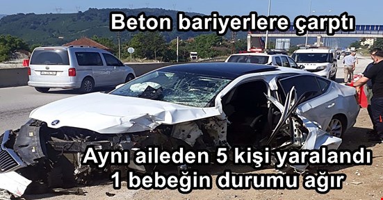 Dönüş yolunda kaza 5 yaralı