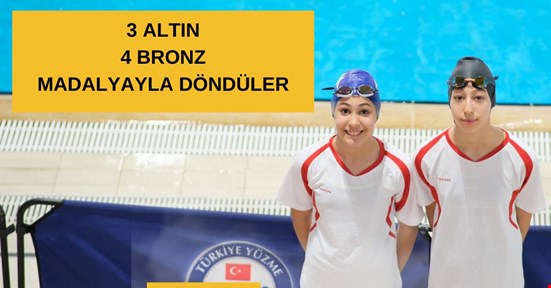Düzce Belediyesi yüzücüleri madalyaları topladı