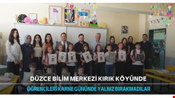 Düzce Bilim Merkezi Kırık Köyü İlkokulu’nda karne şenliğinde