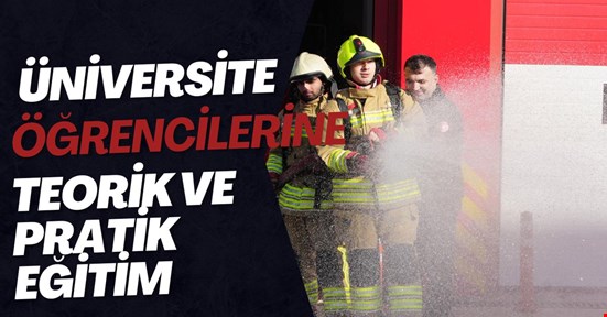 Düzce itfaiyesinden 40 üniversite öğrencisine eğitim
