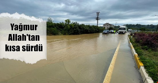 Düzce-Zonguldak yolu sel sebebiyle trafiğe kapandı